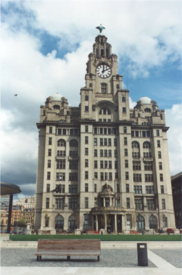 Liverpool (it's the Liver Building)